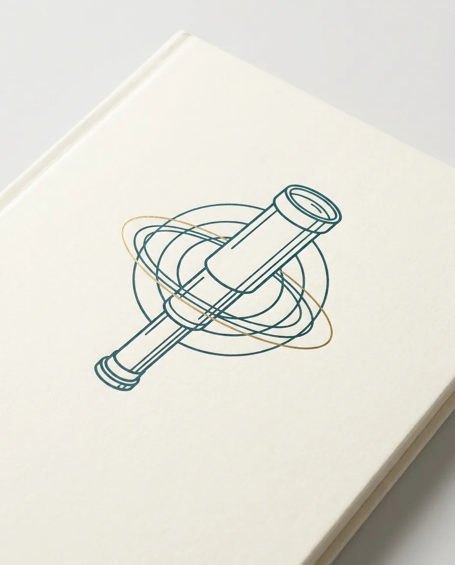 Research Notebook | AHEG Resources A notebook with a telescope design is part of the research resources available from AHEG Resources.